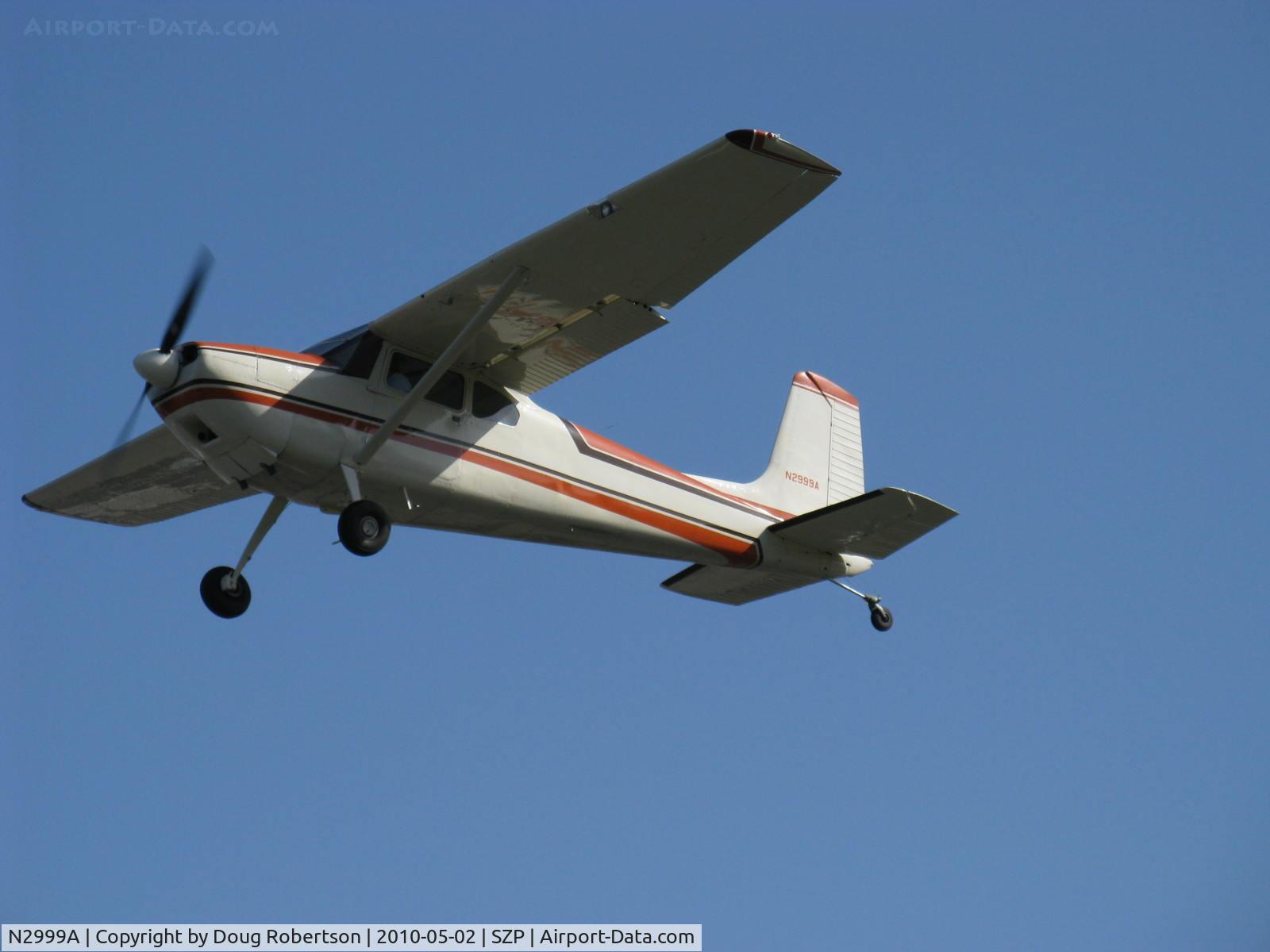 N2999A, 1953 Cessna 180 C/N 30199, 1953 Cessna 180, Continental O-470-A 225 Hp, 1st year of production, takeoff climb Rwy 22