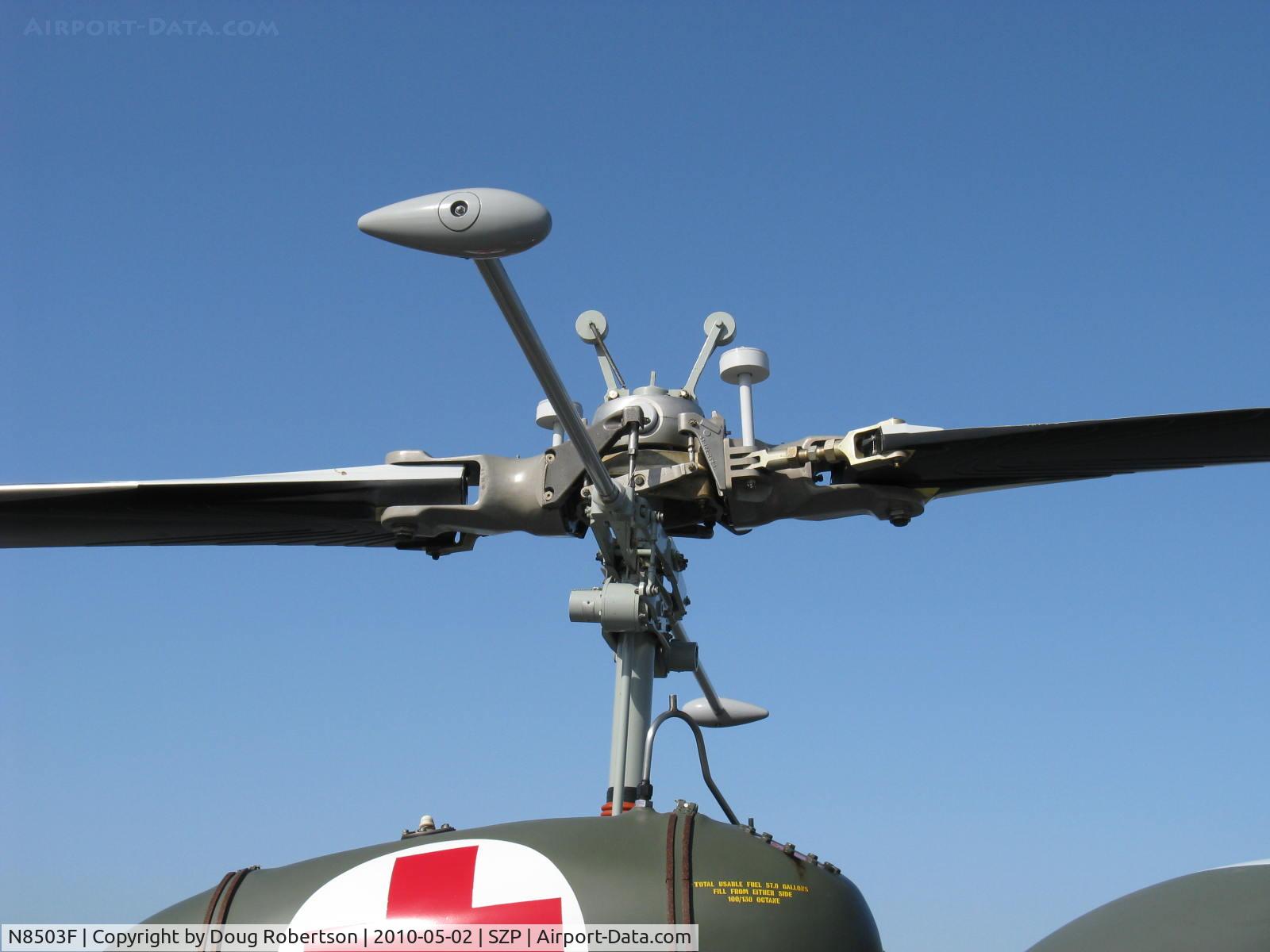 N8503F, 1965 Bell 47G-4 C/N 3350, 1965 Bell 47G-4, Lycoming VO-540 305 Hp, rotor hub & counterweights