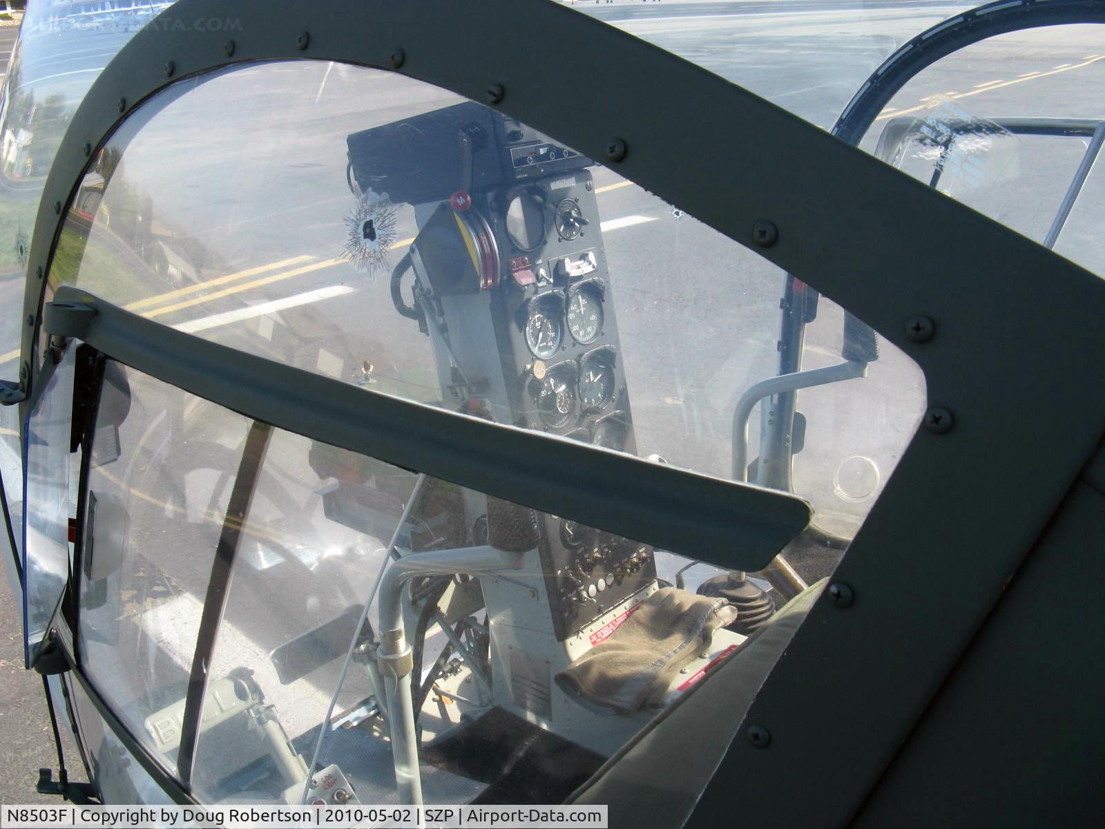 N8503F, 1965 Bell 47G-4 C/N 3350, 1965 Bell 47G-4, Lycoming VO-540 305 Hp, panel