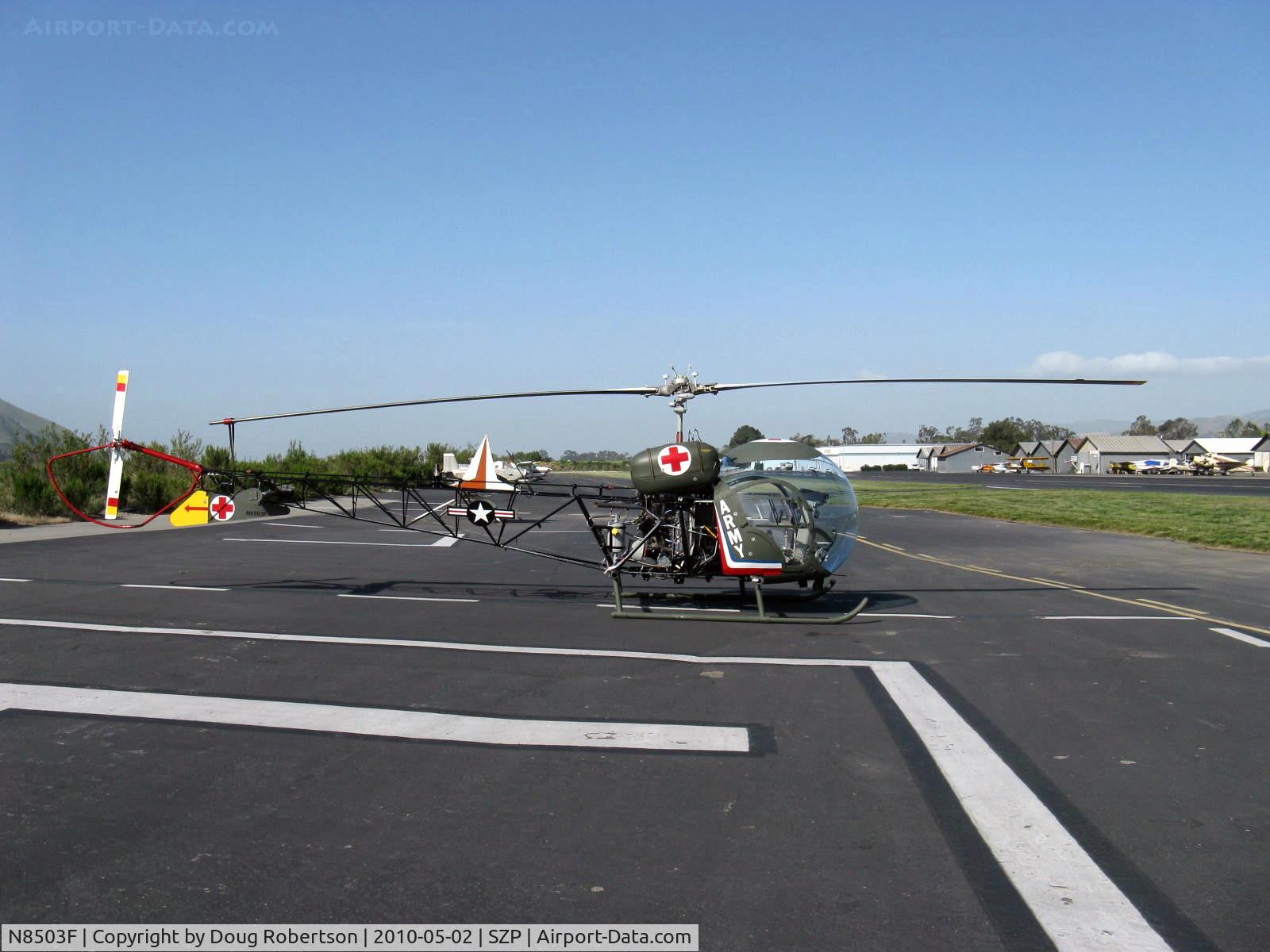 N8503F, 1965 Bell 47G-4 C/N 3350, 1965 Bell 47G-4, Lycoming VO-540 305 Hp