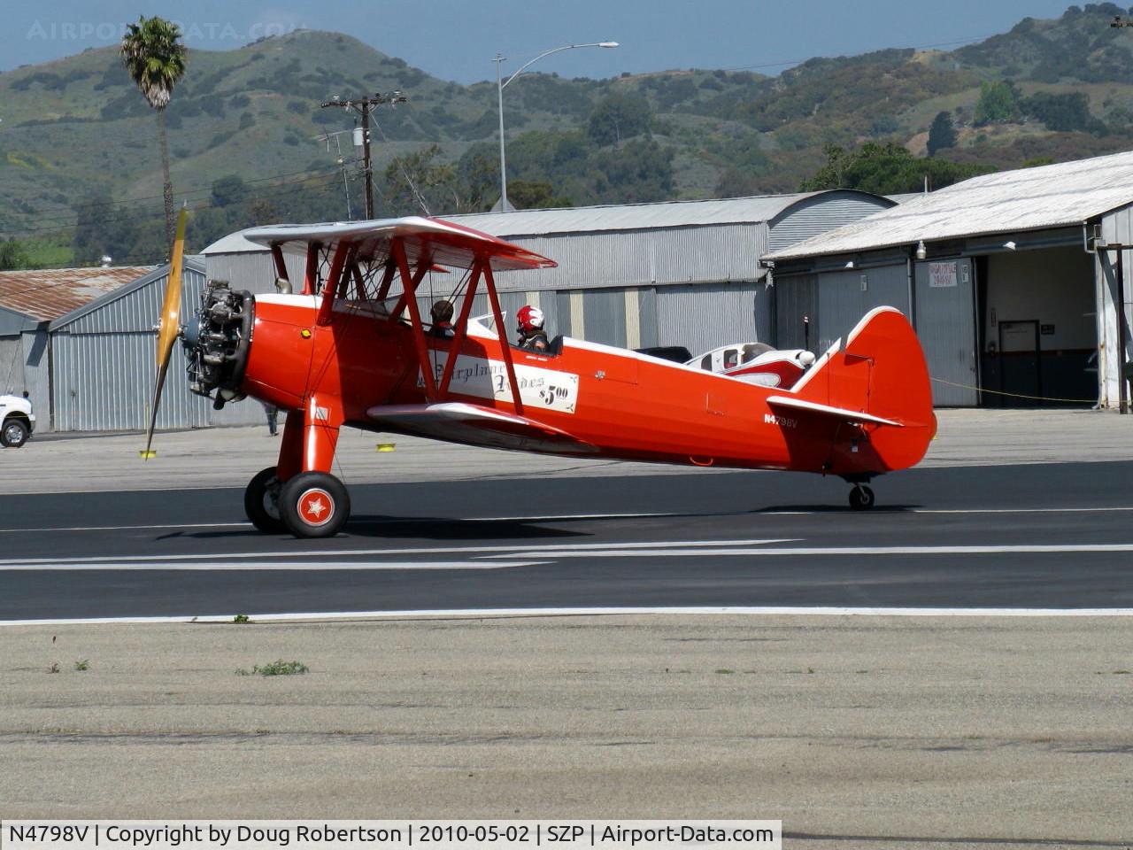 N4798V, 1943 Boeing E75 C/N 75-5086, 1943 Boeing Stearman E75, Jacobs R755B 275 Hp, taking the active