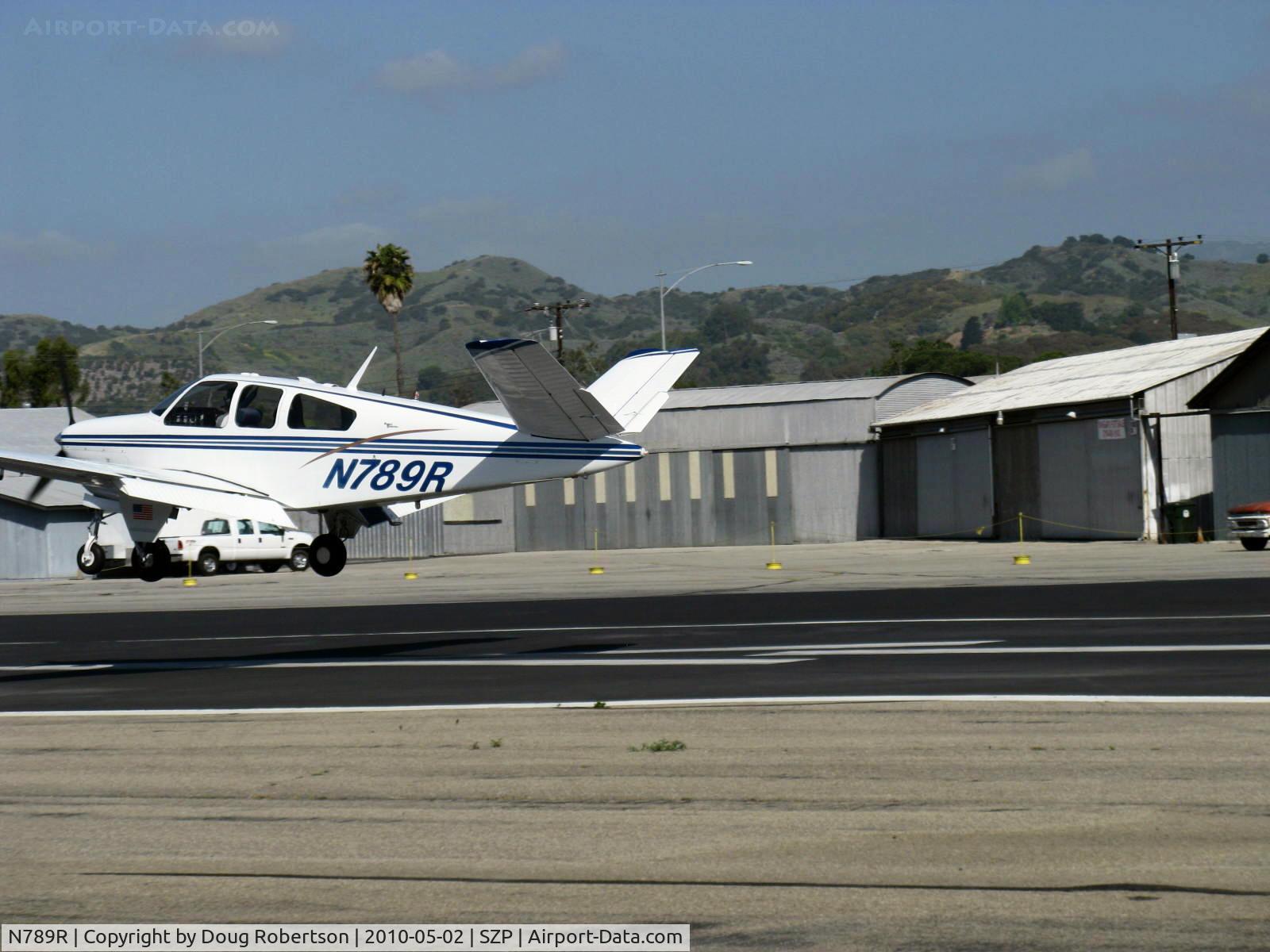 N789R, 1965 Beech S35 Bonanza C/N D-7777, 1965 Beech S35 BONANZA, Continental IO-520-B 285 Hp, landing Rwy 22