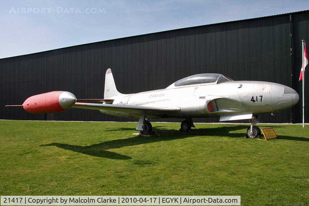 21417, Canadair CT-133 Silver Star 3 C/N T33-417, Canadair CT-133 Silver Star 3 (CL-30) at The Yorkshire Air Museum, Elvington, UK in 2010.