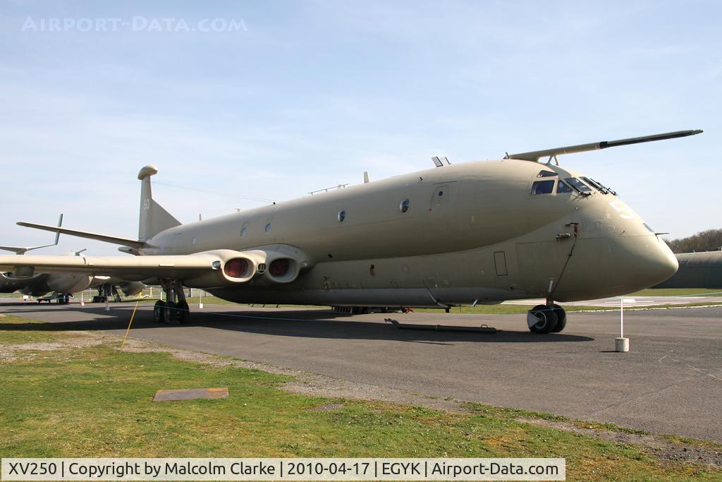 XV250, Hawker Siddeley Nimrod MR.2 C/N 8025, Hawker Siddeley Nimrod MR2 at The Yorkshire Air Museum, Elvington in 2010.