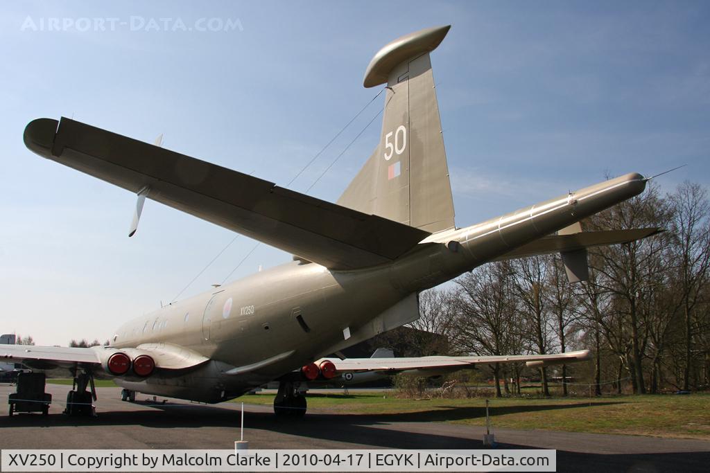 XV250, Hawker Siddeley Nimrod MR.2 C/N 8025, Hawker Siddeley Nimrod MR2 at The Yorkshire Air Museum, Elvington in 2010.