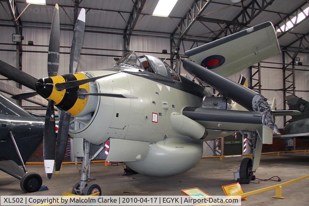XL502, 1961 Fairey Gannet AEW.3 C/N F9461, Fairey Gannet AEW3 at The Yorkshire Air Museum, Elvington, UK in 2010.