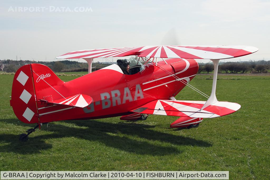 G-BRAA, 1965 Pitts S-1C Special C/N 101-GM, Pitts S-1C Special at Fishburn Airfield, UK in 2010.