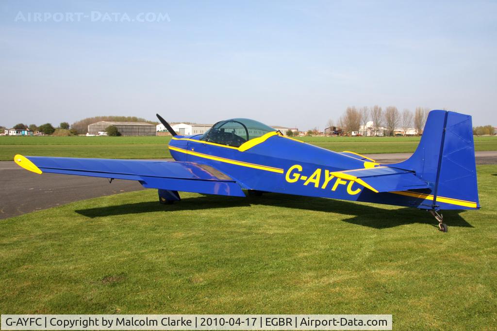 G-AYFC, 1970 Rollason Druine D-62B Condor C/N RAE/644, Rollason Druine D-62B Condor at Breighton Airfield in 2010.