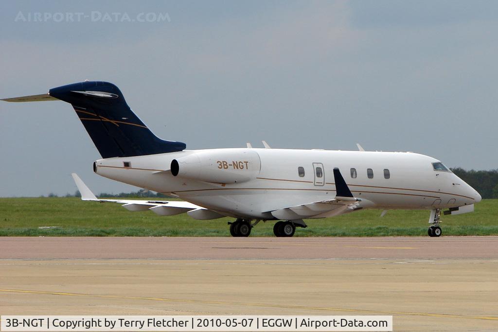 3B-NGT, 2006 Bombardier Challenger 300 (BD-100-1A10) C/N 20133, exotic registered visitor to Luton