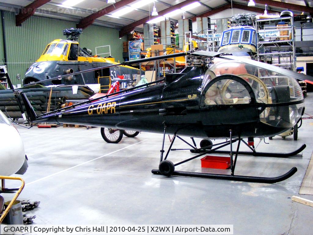 G-OAPR, 1965 Brantly B-2B C/N 446, at The Helicopter Museum, Weston-super-Mare