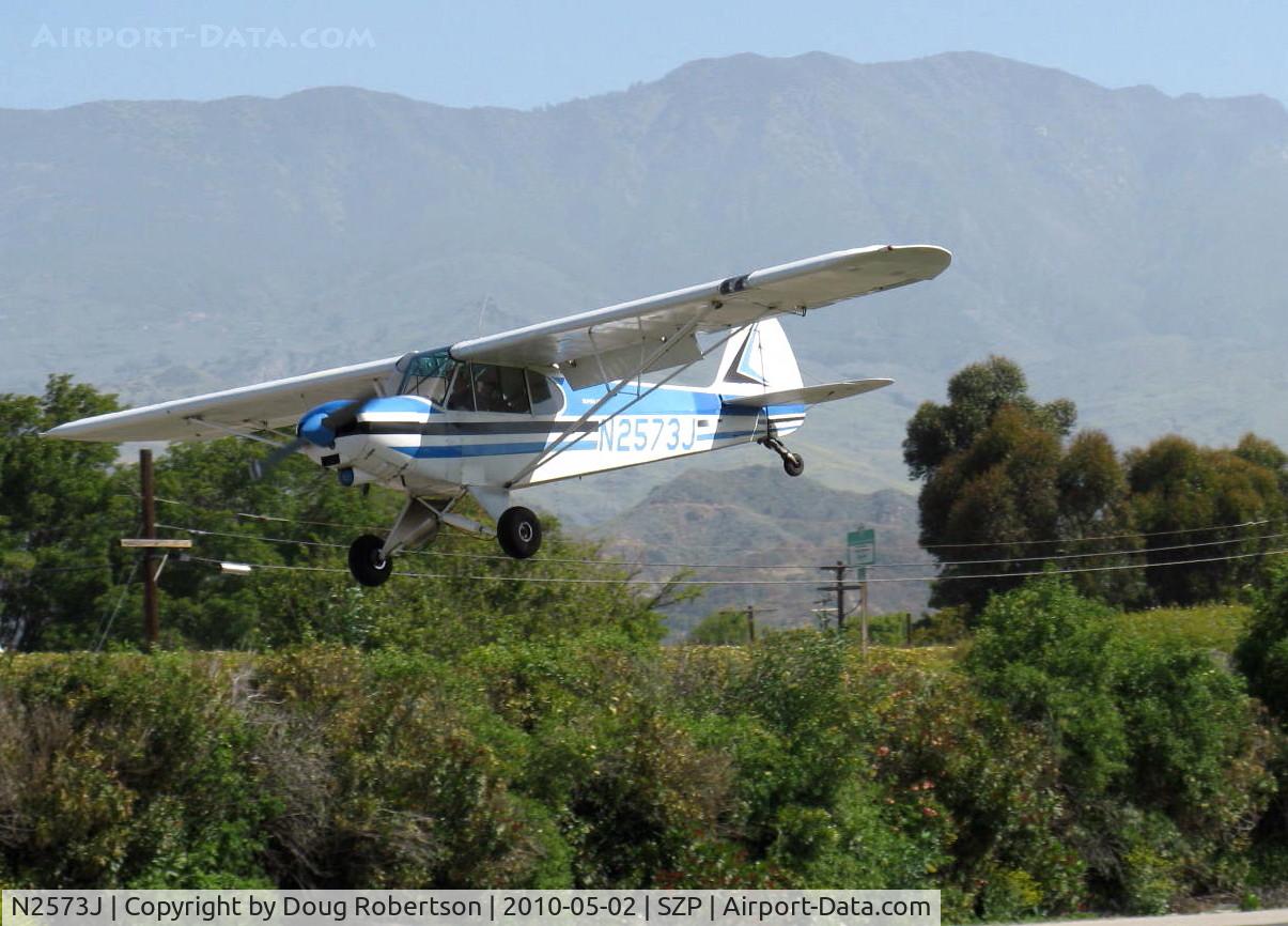 N2573J, 1979 Piper PA-18-150 Super Cub C/N 18-7909132, 1979 Piper PA-18-150 SUPER CUB, Lycoming O-320 150 Hp, on final Rwy 22