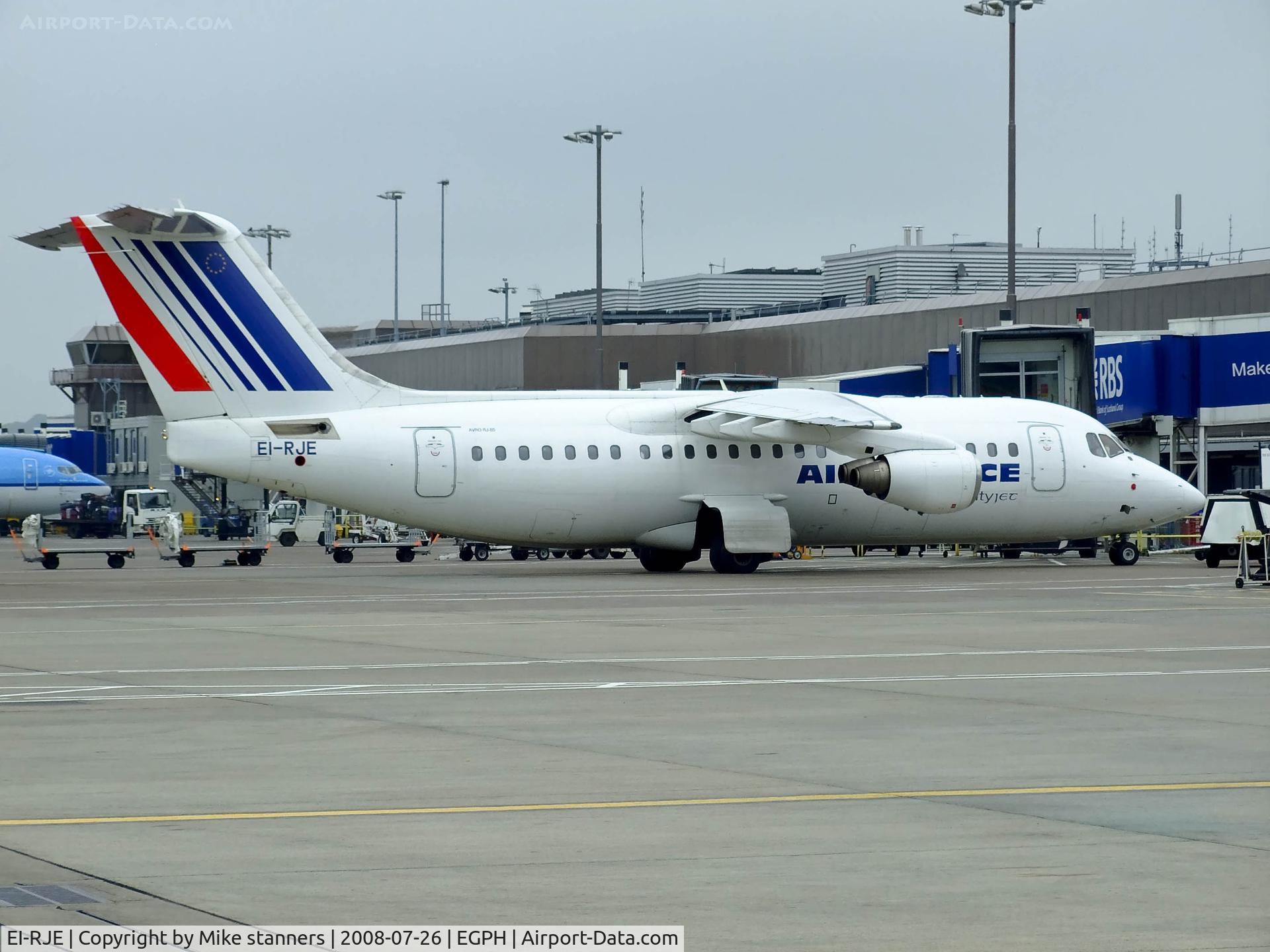 EI-RJE, 1998 BAE Systems Avro 146-RJ85 C/N E.2335, Cityjet RJ85 parked at the terminal at EDI