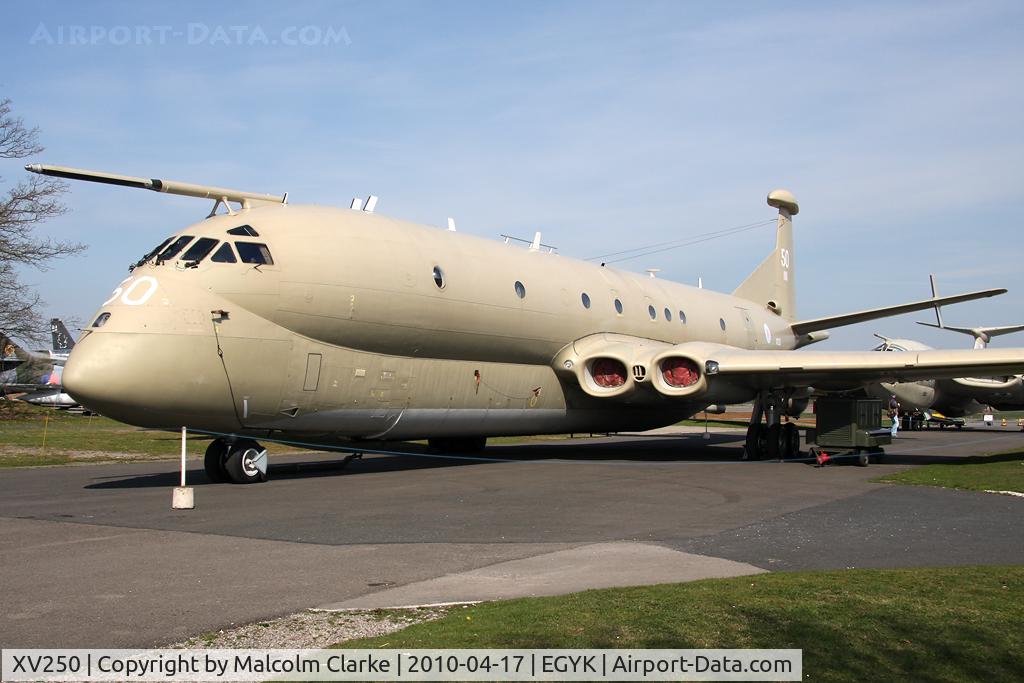 XV250, Hawker Siddeley Nimrod MR.2 C/N 8025, Hawker Siddeley Nimrod MR2 at The Yorkshire Air Museum, Elvington in 2010.