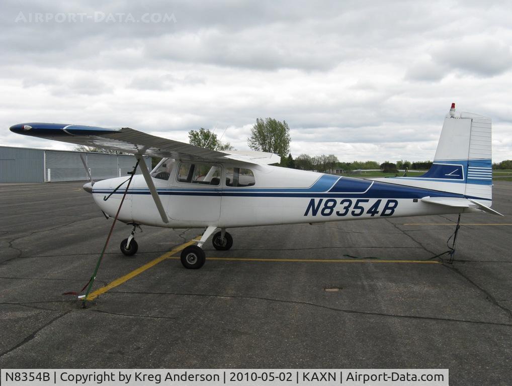 N8354B, 1957 Cessna 172 C/N 36154, 1957 Cessna 172 Skyhawk on the line.