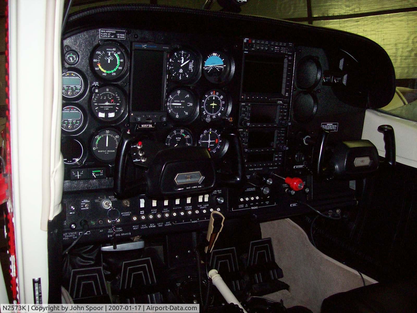 N2573K, 1978 Cessna 180K Skywagon C/N 18052995, Panel Shot