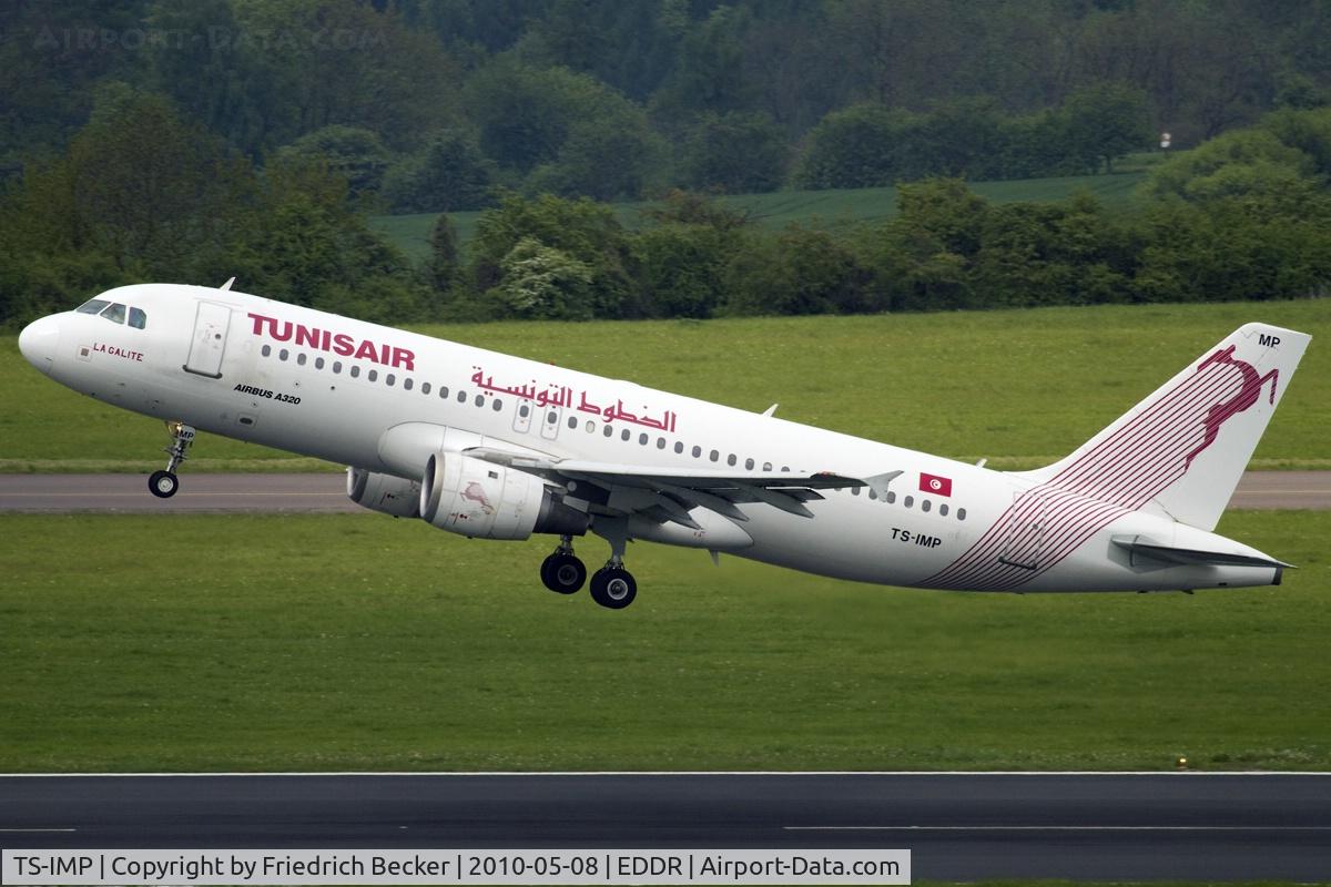 TS-IMP, 2002 Airbus A320-211 C/N 1700, climb out via RW27