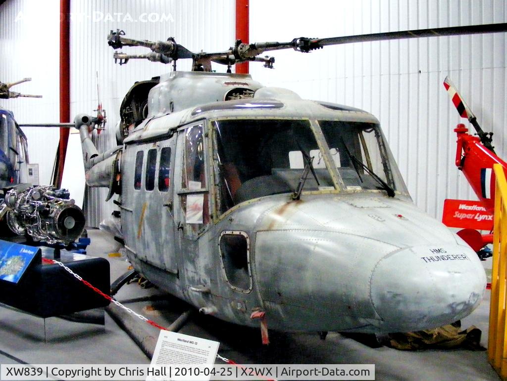 XW839, 1972 Westland Lynx C/N 09-02, at The Helicopter Museum, Weston-super-Mare