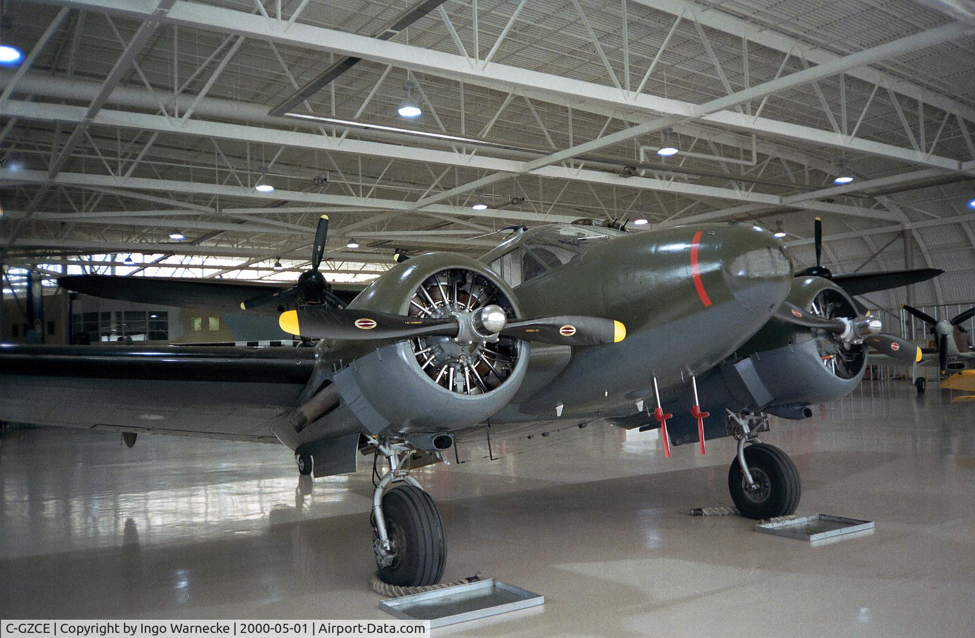 C-GZCE, 1946 Beech D18S C/N A-156, Beechcraft E18S (ex D18C) Twin Beech shown in the markings of a RCAF C45 Expeditor at the Canadian Warplane Heritage Museum, Hamilton Ontario