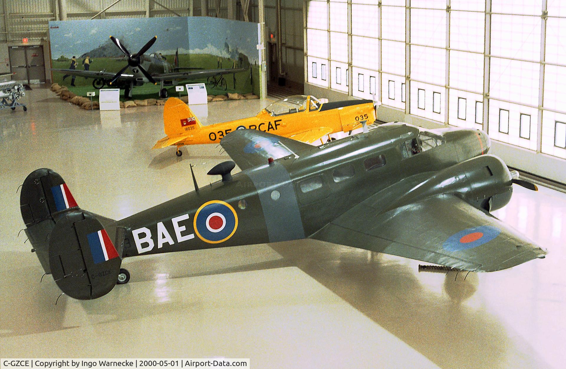 C-GZCE, 1946 Beech D18S C/N A-156, Beechcraft E18S (ex D18C) Twin Beech shown in the markings of a RCAF C45 Expeditor at the Canadian Warplane Heritage Museum, Hamilton Ontario