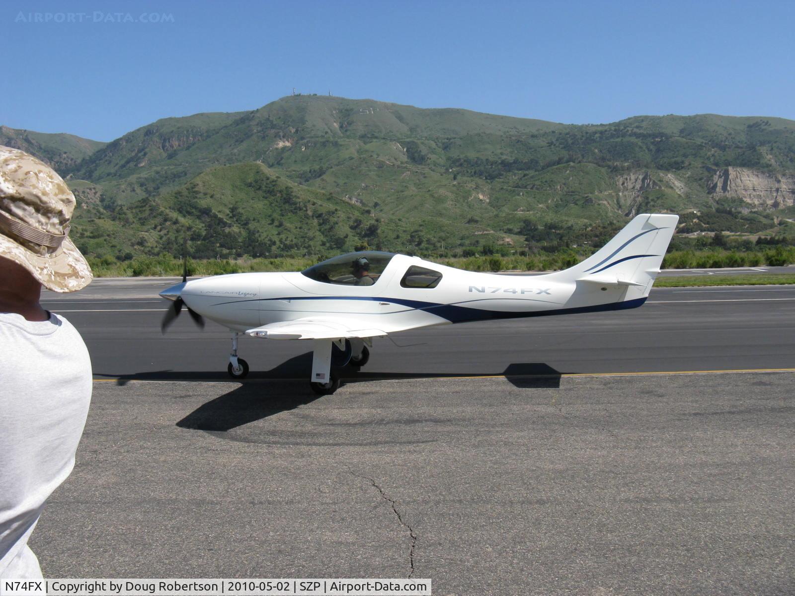 N74FX, 2007 Lancair Legacy C/N L2K-283, 2007 Larson LANCAIR LEGACY, Continental IO-550 300 Hp speedster, taxi