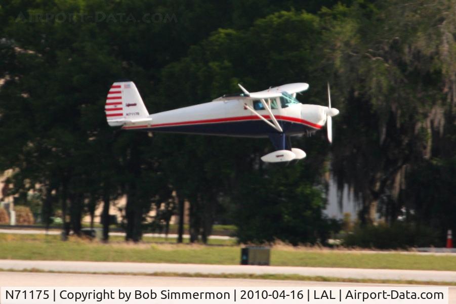 N71175, 1946 Luscombe 8A C/N 2602, Arriving at Lakeland, FL during Sun N Fun 2010.
