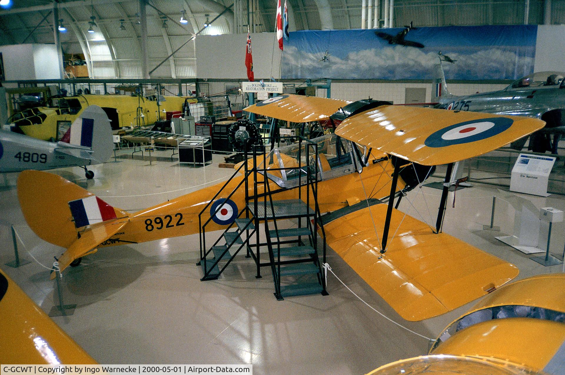 C-GCWT, 1942 De Havilland Canada DH-82C Tiger Moth C/N DHC1724, De Havilland D.H.82C Tiger Moth at the Canadian Warplane Heritage Museum, Hamilton Ontario