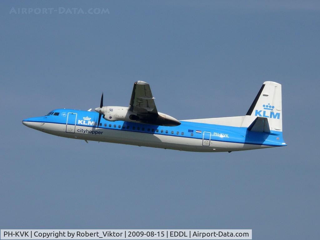 PH-KVK, 1991 Fokker 50 C/N 20219, KLM; Fokker F-50