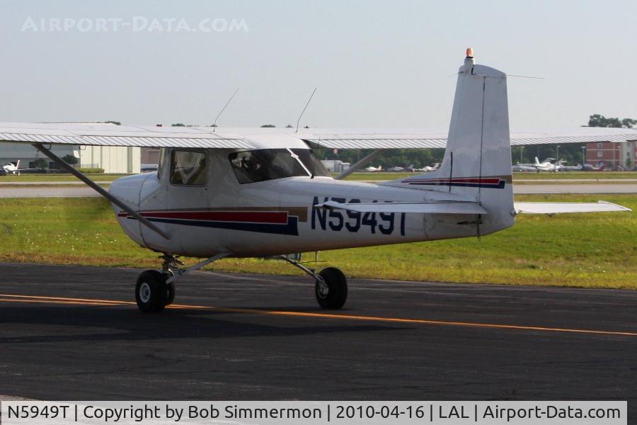 N5949T, 1964 Cessna 150D C/N 15060649, Departing Lakeland, FL during Sun N Fun 2010
