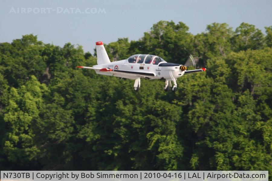 N730TB, 1986 Socata TB-30 Epsilon C/N 71, Arriving at Lakeland, FL during Sun N Fun 2010.