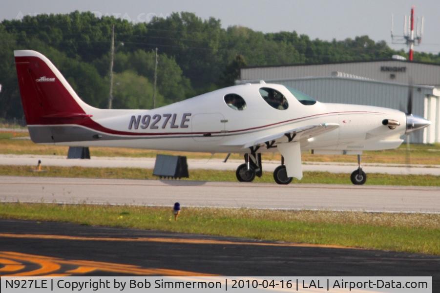 N927LE, 2008 Lancair Evolution C/N EVO-001, Departing Lakeland, FL during Sun N Fun 2010
