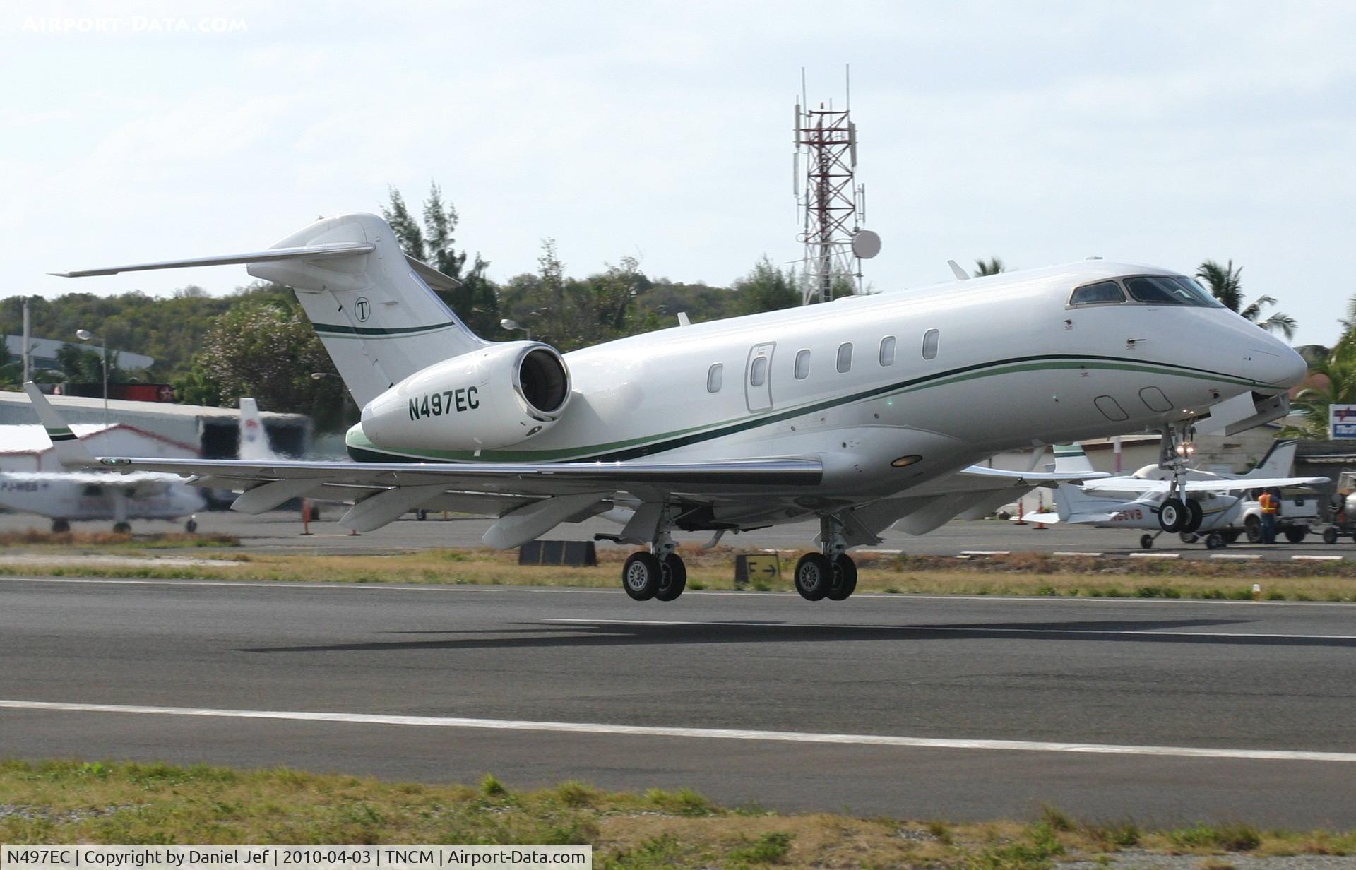 N497EC, 2004 Bombardier Challenger 300 (BD-100-1A10) C/N 20025, N497EC departing TNCM runway 10