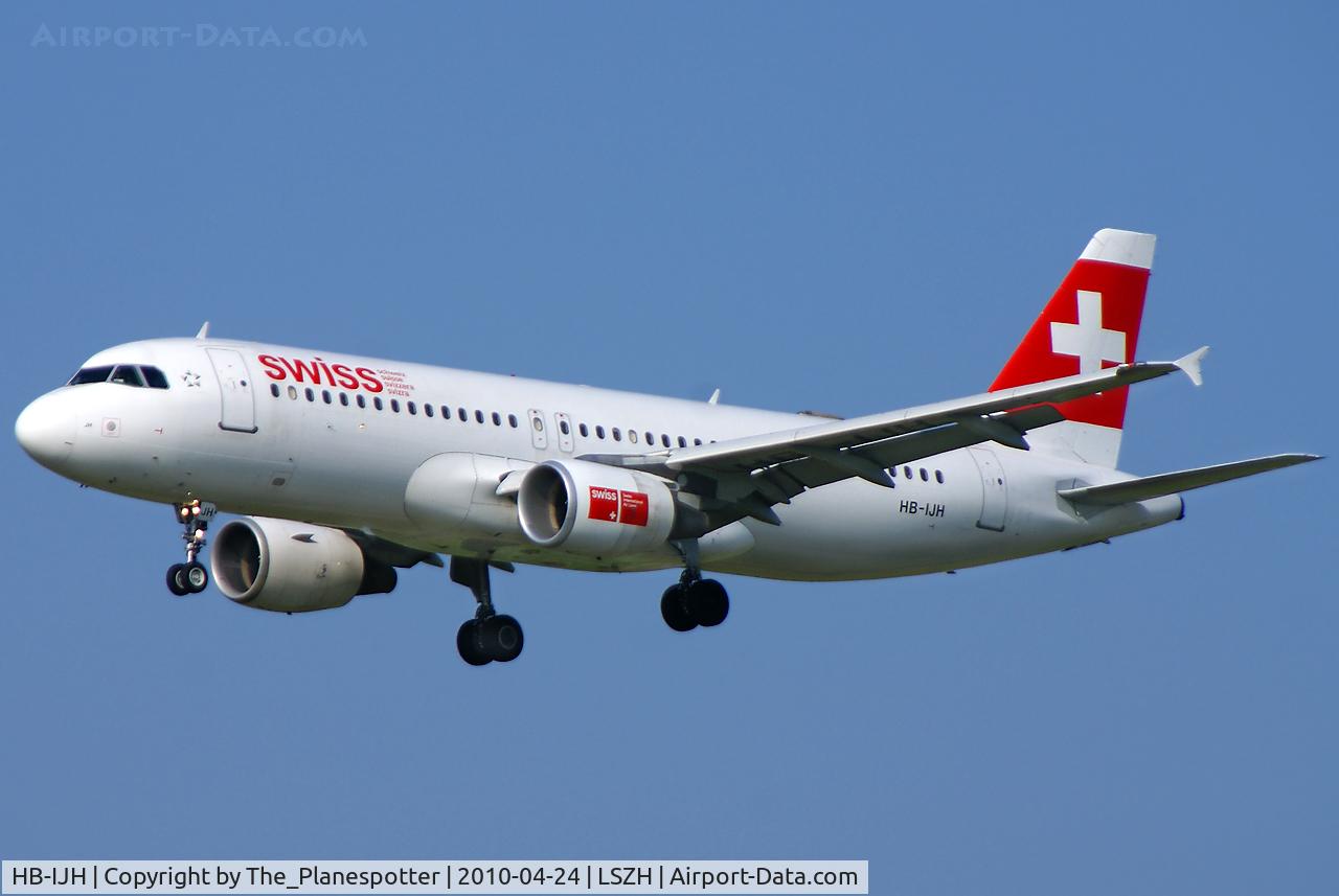 HB-IJH, 1996 Airbus A320-214 C/N 574, One of the older Fleetmebers with beeing sold to Turkish AIrlines for 3 Years as TC-JLD before Rejoining the Swiss Fleet again in 2007.