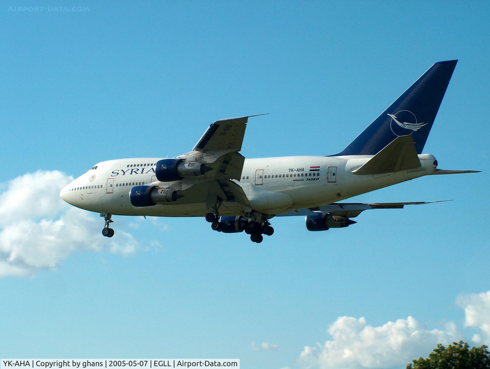 YK-AHA, 1976 Boeing 747SP-94 C/N 21174, One of the few B747SP
