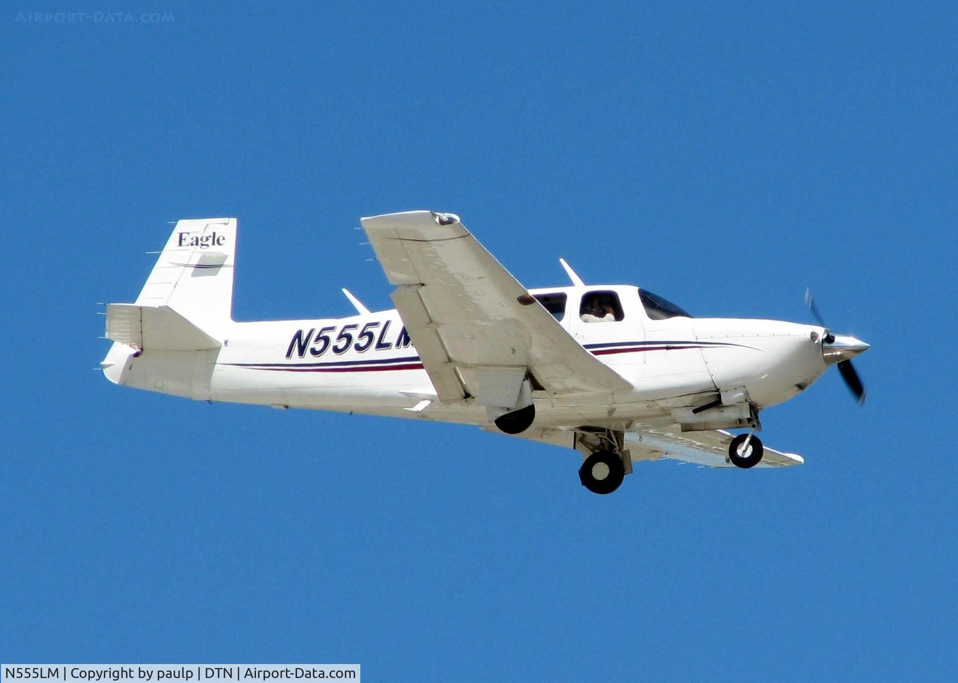 N555LM, 1999 Mooney M20S Eagle C/N 30-0009, Landing at Downtown Shreveport.