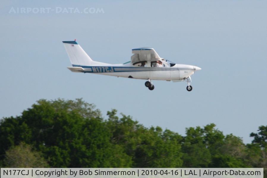 N177CJ, 1970 Cessna 177RG Cardinal C/N 177RG0018, Arriving at Lakeland, FL during Sun N Fun 2010.