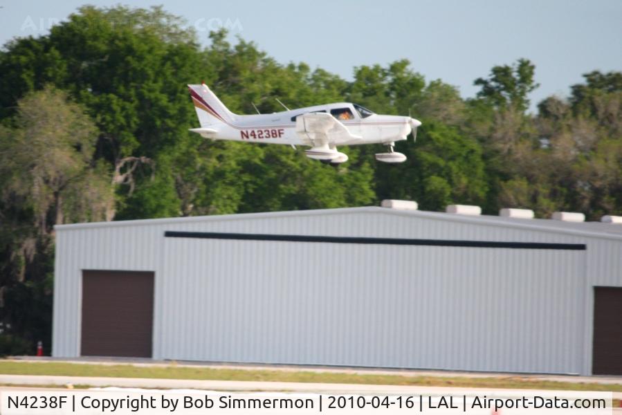 N4238F, 1976 Piper PA-28-151 Warrior C/N 28-7715010, Arriving at Lakeland, FL during Sun N Fun 2010.