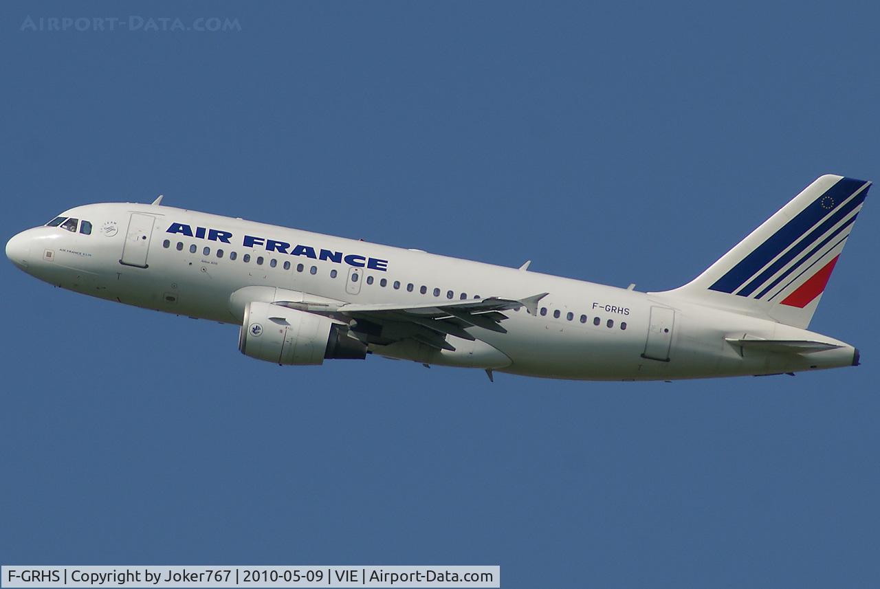 F-GRHS, 2001 Airbus A319-111 C/N 1444, Air France Airbus A319-111