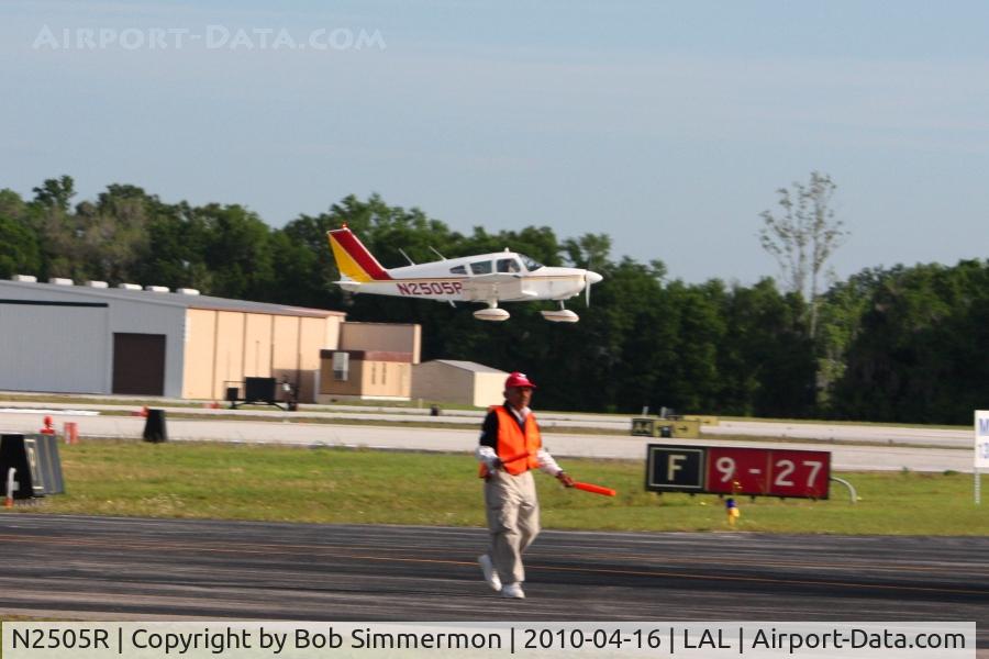 N2505R, 1969 Piper PA-28-180 Cherokee E C/N 28-5638, Arriving at Lakeland, FL during Sun N Fun 2010.