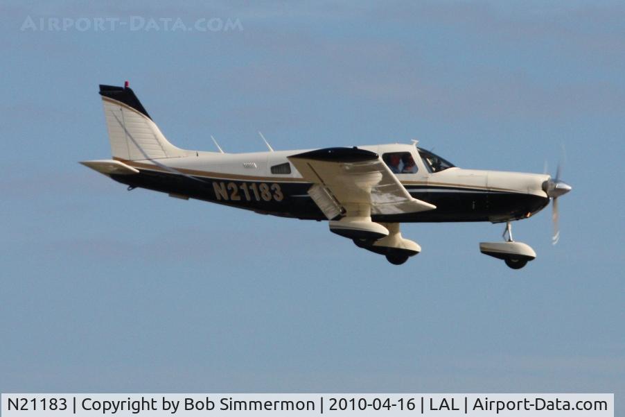 N21183, 1978 Piper PA-32-300 Cherokee Six Cherokee Six C/N 32-7840184, Arriving at Lakeland, FL during Sun N Fun 2010.