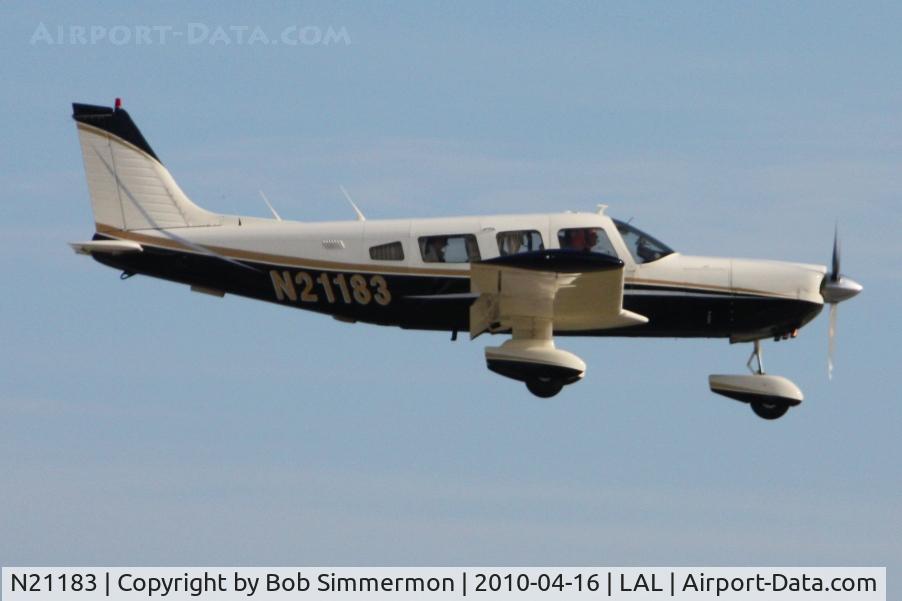N21183, 1978 Piper PA-32-300 Cherokee Six Cherokee Six C/N 32-7840184, Arriving at Lakeland, FL during Sun N Fun 2010.