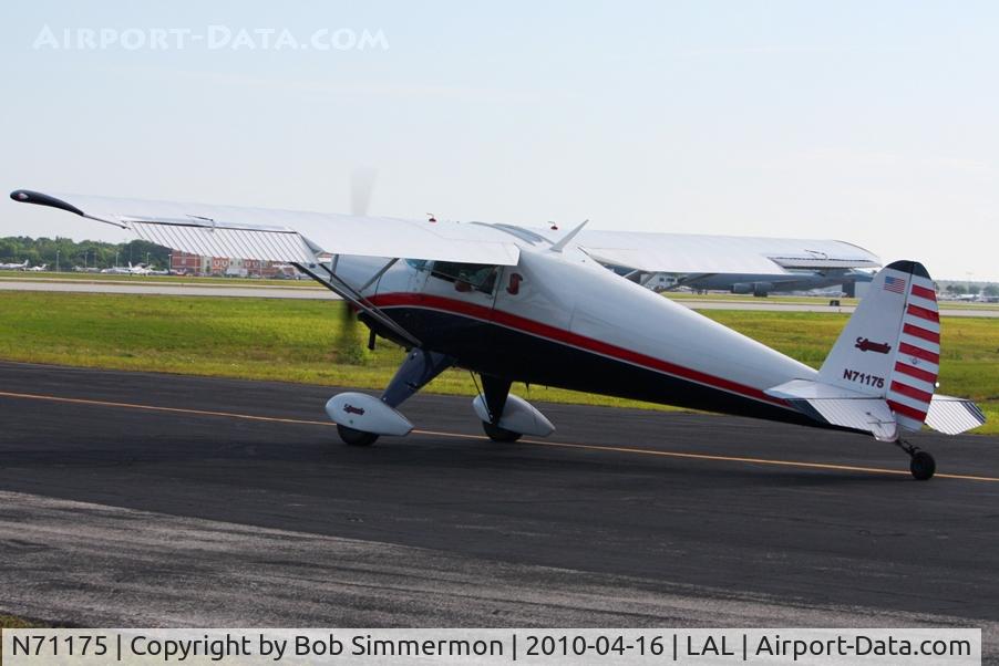 N71175, 1946 Luscombe 8A C/N 2602, Arriving at Lakeland, FL during Sun N Fun 2010.