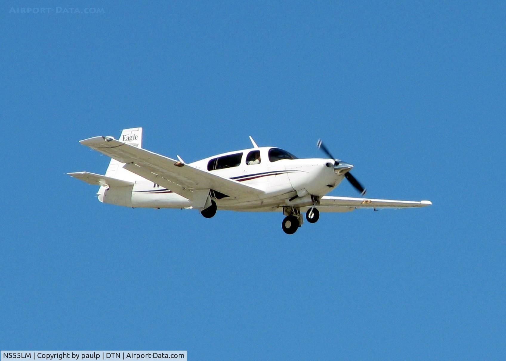 N555LM, 1999 Mooney M20S Eagle C/N 30-0009, Landing at Downtown Shreveport.