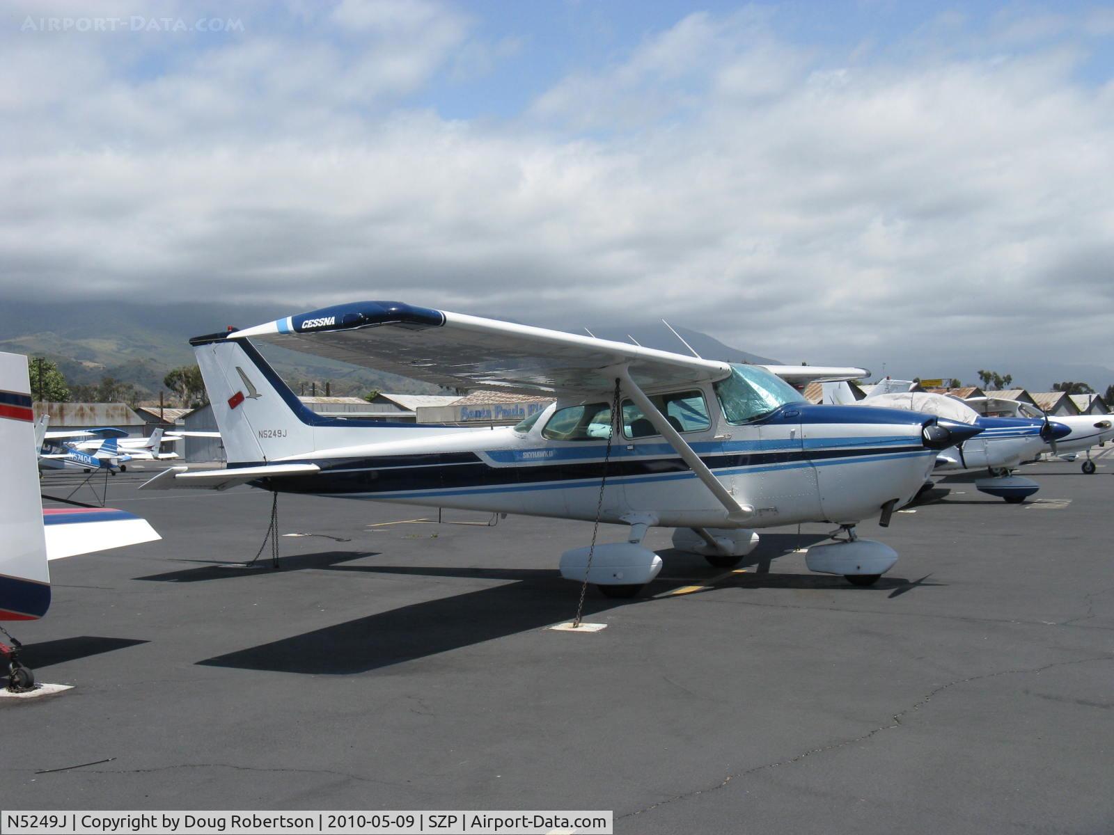 N5249J, 1980 Cessna 172N C/N 17273744, 1980 Cessna 172N SKYHAWK II, Lycoming O-320-E2A 150 Hp, rudder gust lock