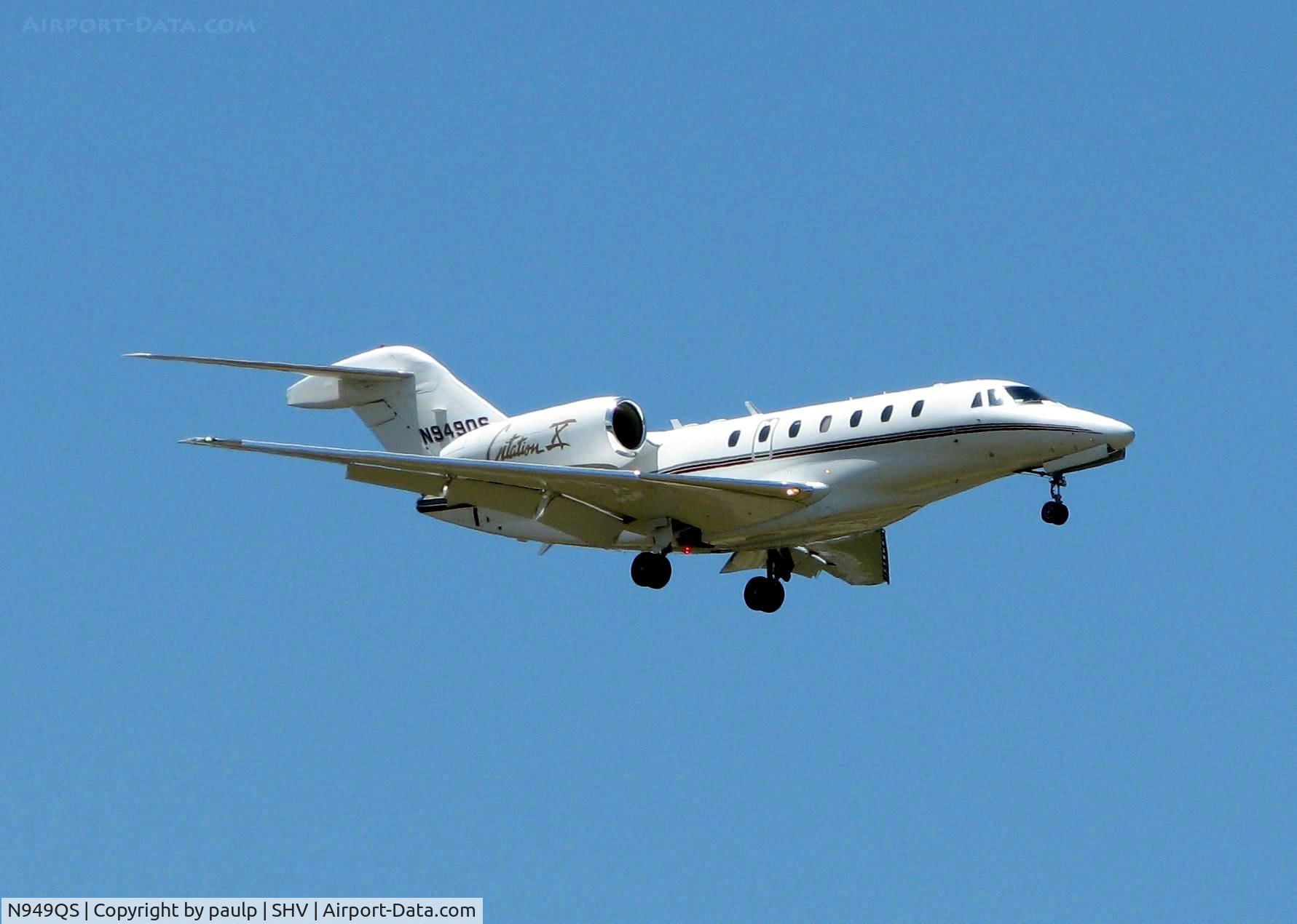 N949QS, 1998 Cessna 750 Citation X Citation X C/N 750-0049, Landing at Shreveport Regional.