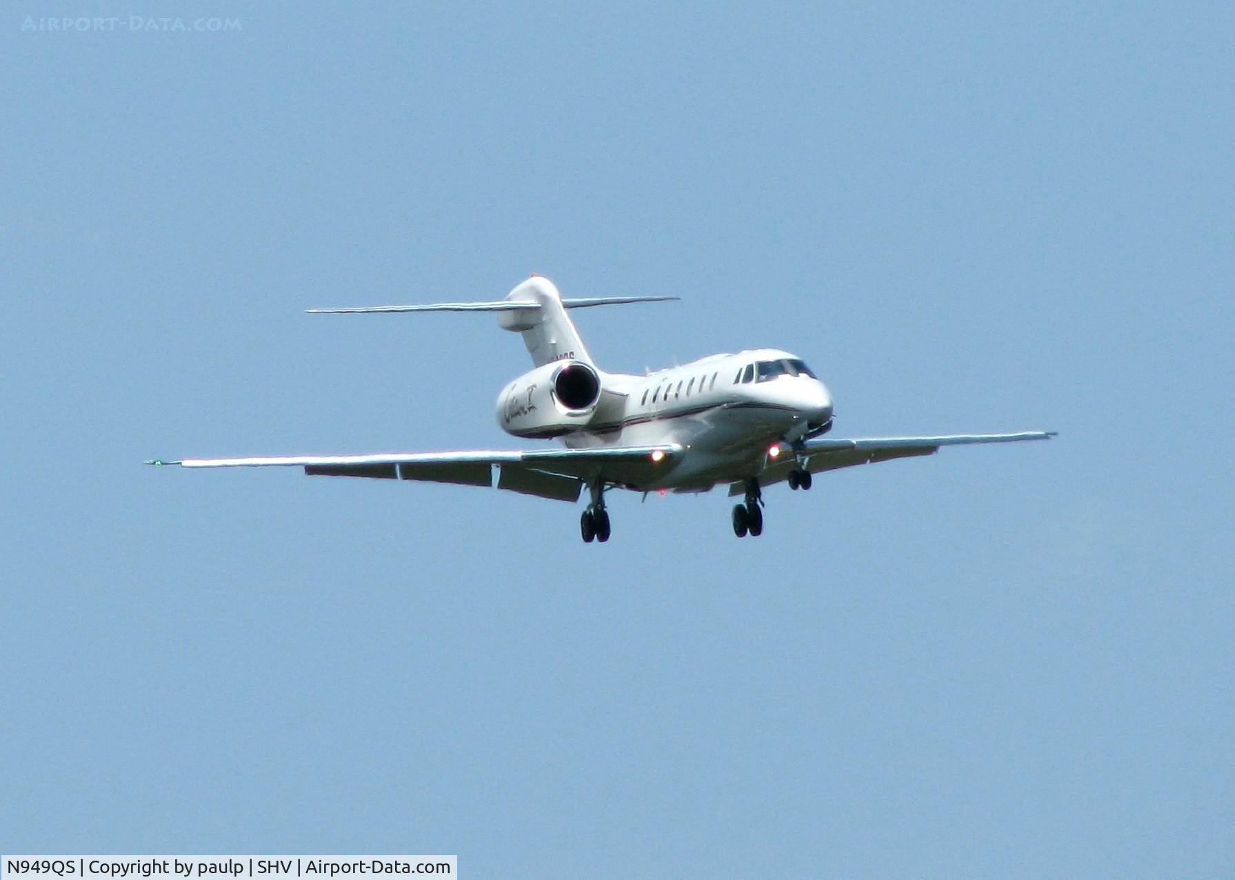 N949QS, 1998 Cessna 750 Citation X Citation X C/N 750-0049, Landing at Shreveport Regional.