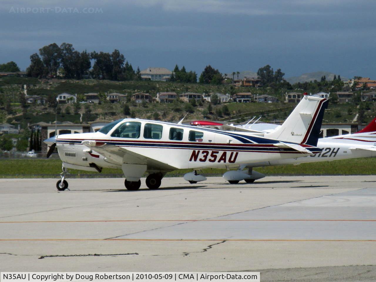 N35AU, 1985 Beech B36TC Bonanza C/N EA-448, 1985 Beech B36TC Turbo BONANZA, Continental TSIO-520-UB 300 Hp continuous