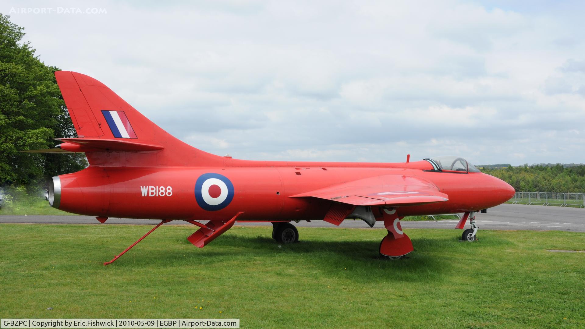 G-BZPC, 1955 Hawker Hunter GA.11 C/N HABL-003061, WB188 Proudly on display at the North Side of Kemble Airport (Great Vintage Flying Weekend)