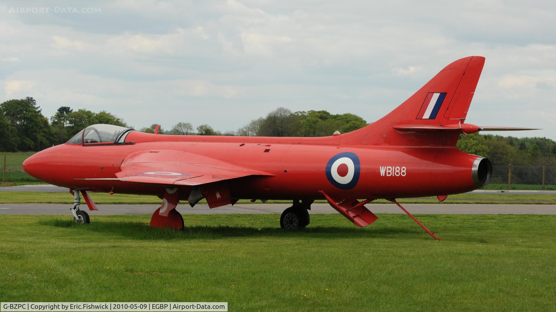 G-BZPC, 1955 Hawker Hunter GA.11 C/N HABL-003061, WB188 Proudly on display at the North Side of Kemble Airport (Great Vintage Flying Weekend)