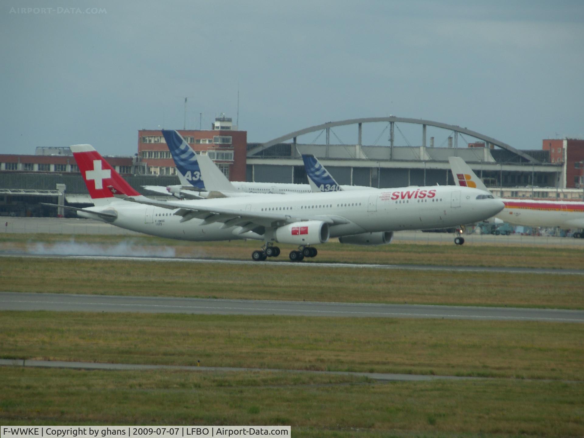 F-WWKE, 2009 Airbus A330-243X C/N 1029, Just landed after a testflight