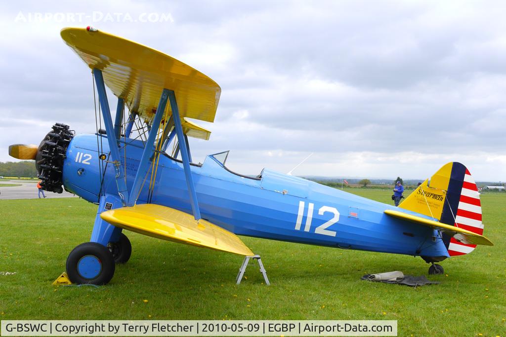 G-BSWC, 1944 Boeing E75 C/N 75-5560, 1944 Boeing Stearman E75, c/n: 75-5560 at the Great Vintage Flying Weekend at Kemble